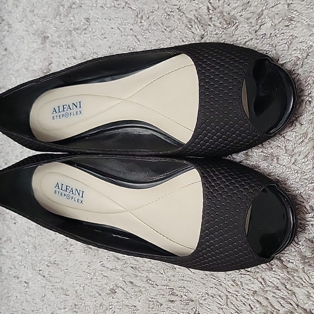 Alfani Step And Flex Peep Toe Wedges